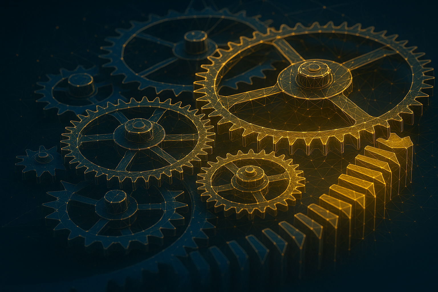 Connected operational gears visualization representing NOSA